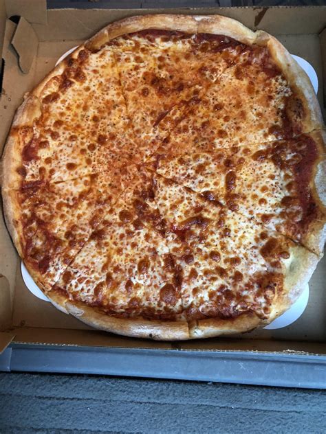 A large cheese pizza from my favorite shop in upstate NY: Aniellos ...