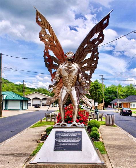 Mothman Statue in Mason County, West Virginia