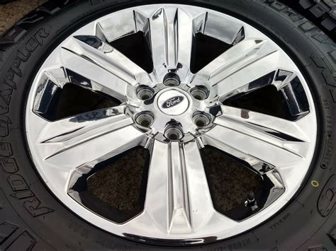 20" Ford F-150 OEM PVD Chrome Wheels and Michelin LTX MS2 Tires | 10171