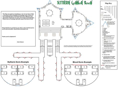 Slytherin Common Room Map Updated by Arien-Drakon by Arien-Drakon on ...