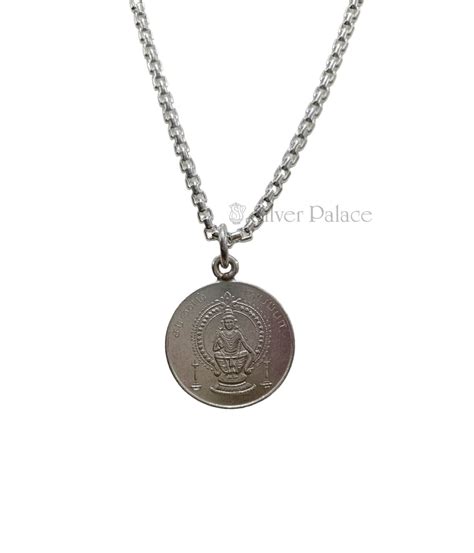 Sterling Silver Lord Krishna Coin Pendant - Silver Palace