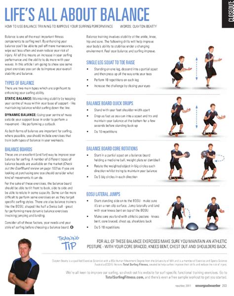 Balance Exercises For Seniors Printable