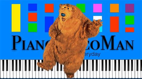 Bear in the Big Blue House Friends Forever Slow EASY Medium 4K Piano ...