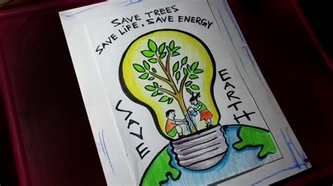 Poster Save Energy Drawing – Goresan