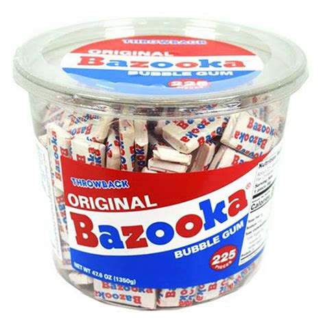 Bazooka Original Bubble Gum - Tub of 225 - All City Candy