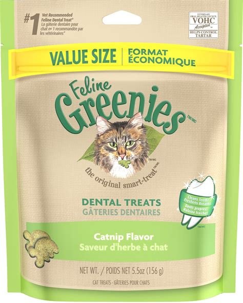 Greenies Feline Catnip Flavor Dental Cat Treats, 5.5-oz bag - Chewy.com