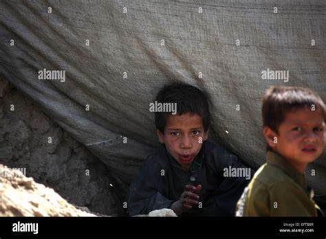 Kabul, Afghanistan. 10th Feb, 2015. Afghan children play outside their ...