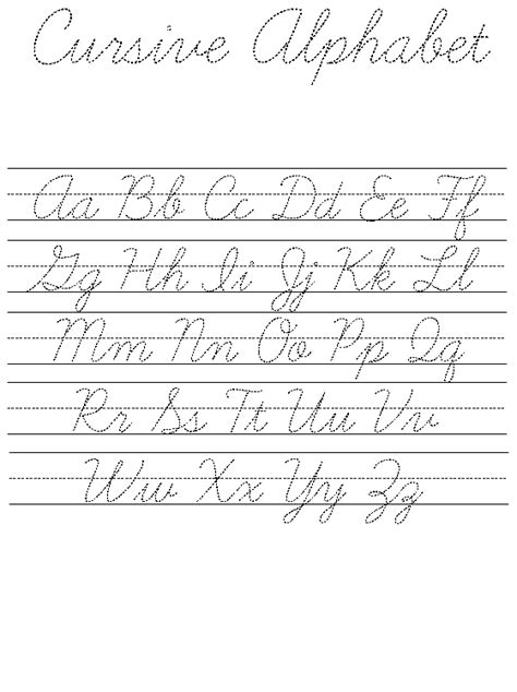 Cursive Worksheets: The Free Printable For Cursive Writing Practice ...