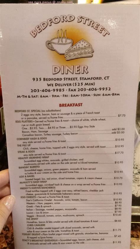 Online Menu of Bedford Street Diner Restaurant, Stamford, Connecticut ...