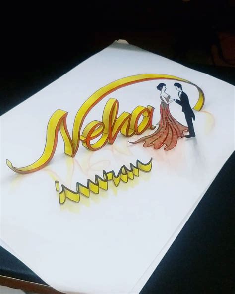 Neha Imran / 3D Drawing Names / Artist👉 Asad Afridi / Youtube ...