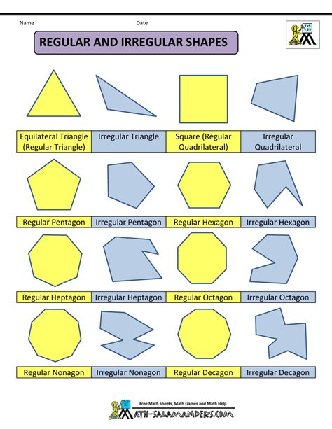 Regular And Irregular Polygon