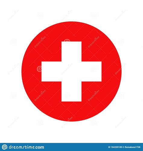 Red Cross. Vector Isolated Icon. Medicine Health Hospital Sign Symbol ...