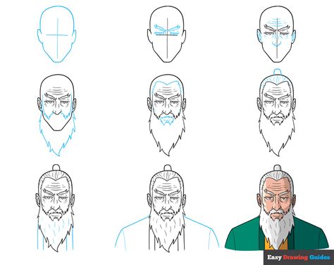 How to Draw an Anime Old Man - Easy Step by Step Tutorial