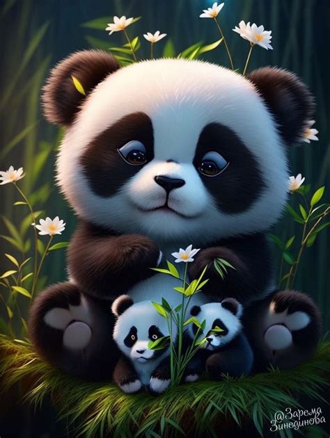 Pin by Delicada Art on PANDAS in 2023 | Cute animal drawings, Cute ...