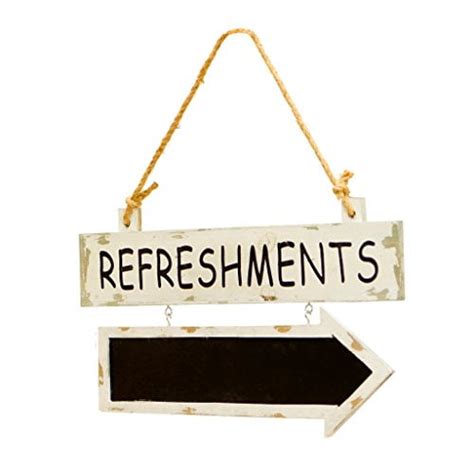 REFRESHMENTS - Wooden Sign with Attached Chalkboard Arrow - Walmart.com ...