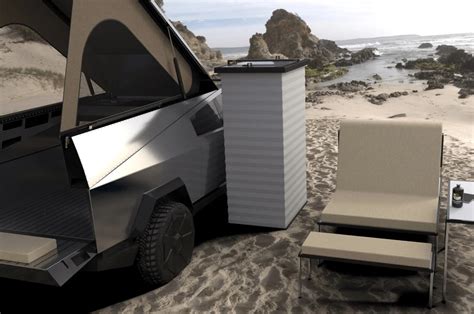 Space Camper Turns the Tesla Cybertruck Into a Mini Solar-Powered RV on ...