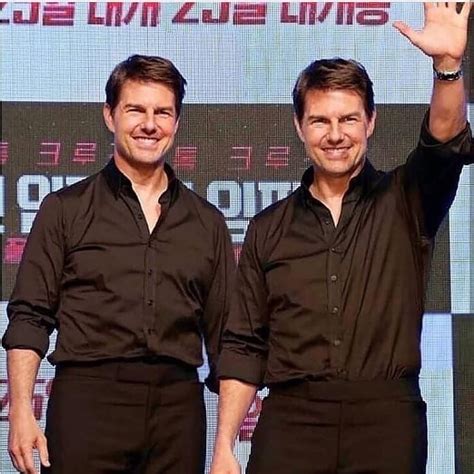 Tom Cruise with his stunt double | Movie stars, Stunt doubles, Famous ...