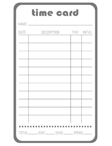 Time Cards > Life Your Way | Templates printable free, Report card ...