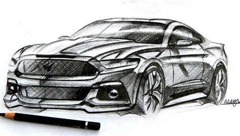 ford mustang pencil sketch | Mustang drawing, Car design sketch, Drawings