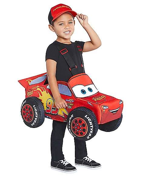 Toddler Lightning McQueen Ride-Along Costume - Cars - Spirithalloween.com