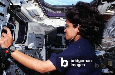 Kalpana Chawla in Columbia - Astronaut Kalpana Chawla operating the ...