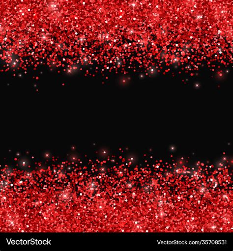 Red glitter on black background Royalty Free Vector Image