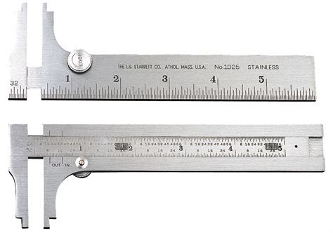 STARRETT Pocket Slide Caliper, Range 0 in to 4 3/4 in, Graduations 1/32 ...