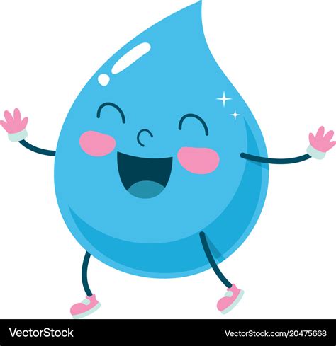 Sleepy Raindrop Emoji Cartoon Clipart Vector Friendlystock | Images and ...