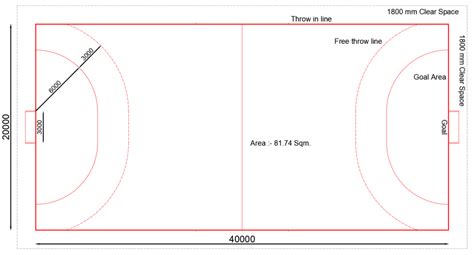 Handball Court Dimensions (Size & Free dwg.) - layakarchitect