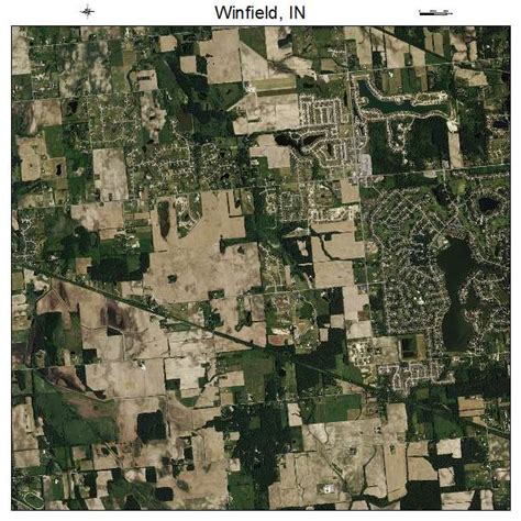 Aerial Photography Map of Winfield, IN Indiana