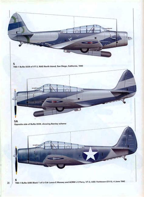 Douglas TBD-1 Devastator' US torpedo-bomber aircraft variants ...