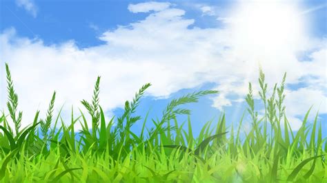 Spring Nature Beautiful Green Grass Light Effect Powerpoint Background ...