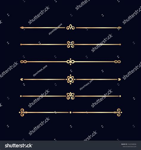 Text Divider Collection Simple Ornamental Symbols Stock Vector (Royalty ...