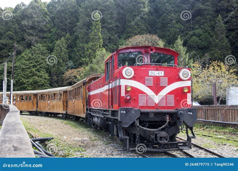 Alishan Forest Train with Retro Wooden Carriage in Alishan National ...