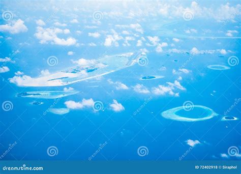 Aerial View of Maldives Island Stock Photo - Image of coral, coast ...