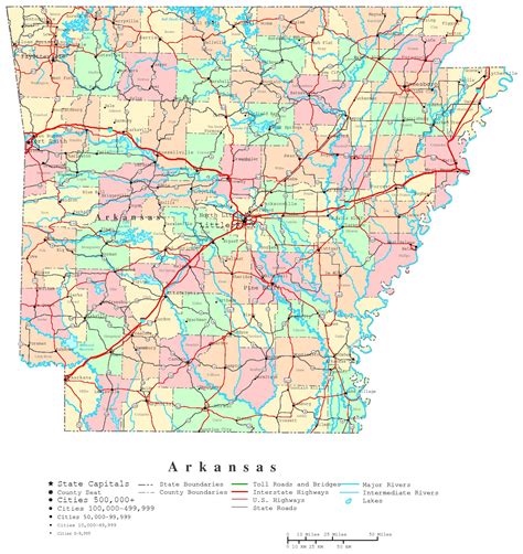 Arkansas Printable Map