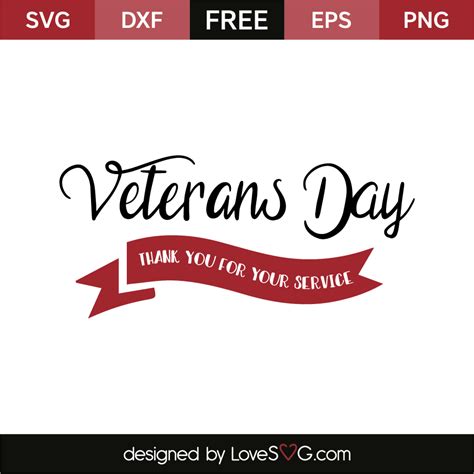 Veterans Day, Thank You For Your Service - Lovesvg.com