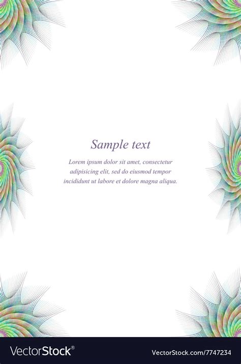 Colorful page border design template Royalty Free Vector