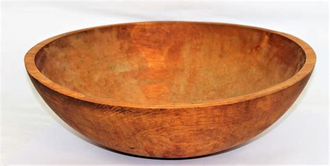 Vintage Wood Dough Bowl, Solid Maple Bowl with Dough Knife, Center ...