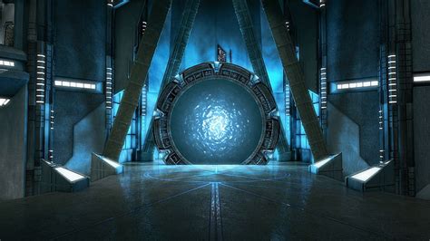 3440x1440px | free download | HD wallpaper: gray and blue portal ...