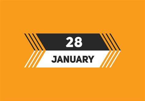 january 28 calendar reminder. 28th january daily calendar icon template ...