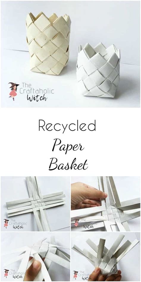 Recycled Paper Basket Weaving ( Easy Step-by-Step Tutorial ) | Paper ...