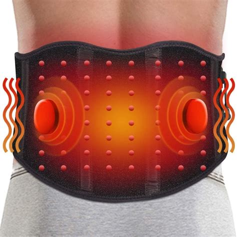 ARRIS Heated Back Massage Wrap, Electric Heating Waist Belt W/Vibration ...