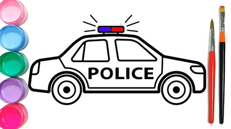 How To Draw A Simple Police Car