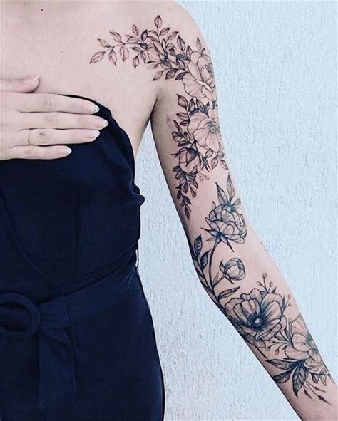 Exclusive And Stunning Arm Floral Sleeve Tattoo Designs For Your ...