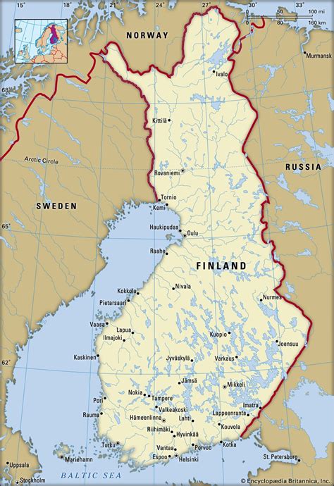 Finland Border Map