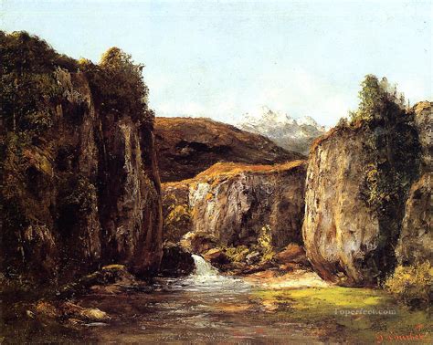 Landscape The Source among the Rocks of the Doubs Realist Realism ...