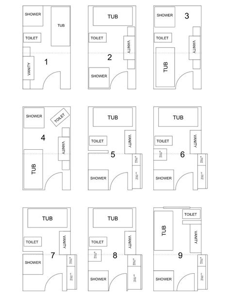 bathroom layout template - Bathroom Sections Bathroom Floor Plan ...