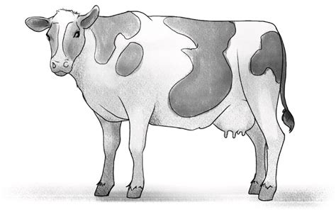 How To Draw A Simple Cow