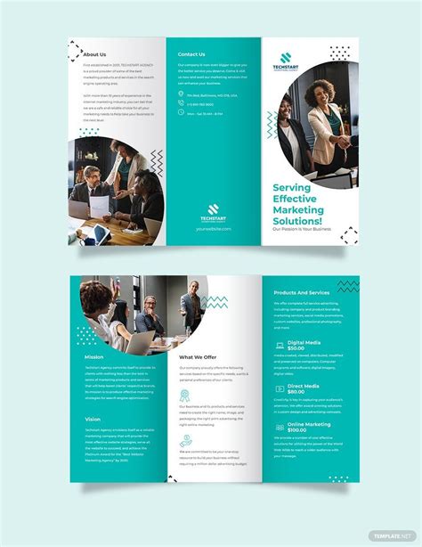 Small Business Advertising Tri-Fold Brochure Template in Word, PSD ...